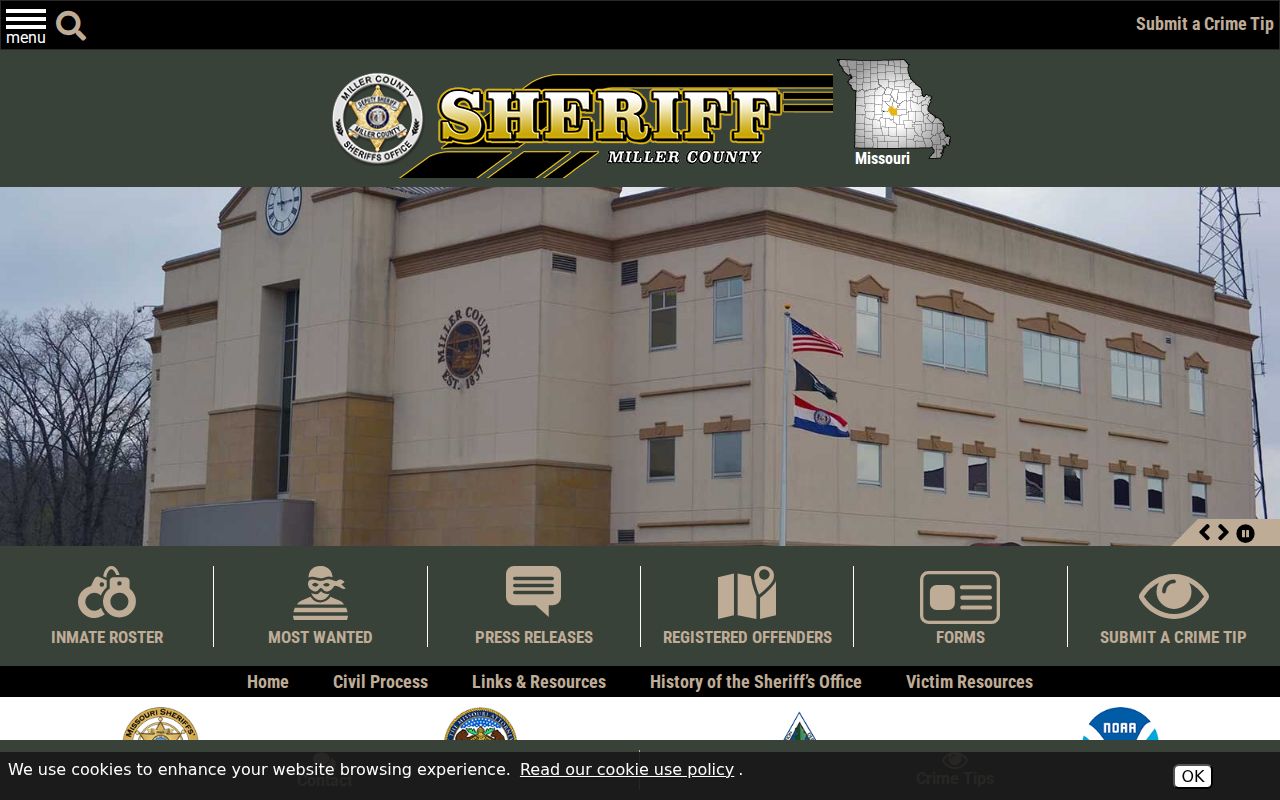 Miller County criminal history sheriff public-service page